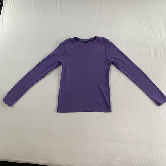 Ralph Lauren Sport Long Sleeve Purple Crewneck, Size Medium, Preppy, Classic - Picture 5 of 8